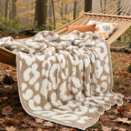 Joiedomi Throw Blanket for Couch Bed Sofa, Knitted Beige Blankets Gifts for Women Mom Girls, Cozy Cute Soft Throw Home Room Decor Aesthetic for Women Mothers Birthday Gifts 50x60 Inches