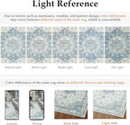 Blue Area Rug 5x7 Washable Vintage Carpet for Living Room Office Soft Retro Low Pile Thin Indoor Rug Non Slip Oriental Medallion Floor Cover for Bedroom Dining Room