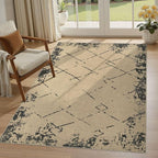 4x6 Jute Rug for Living Room: Farmhouse Indoor Outdoor Rug Washable with Non-Slip for Bedroom Patio Backyard Dining Room Home Office - Modern Brown