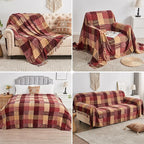 Boho Throw Blanket,Patchwork Large Blankets for Sofa Double Bed Armchair Couch,Weighted Soft Furniture Throws,Tassels Chenille Throws and Blankets for Bohemian Decor (86"*102")…