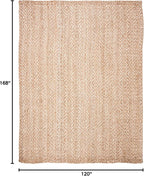 SAFAVIEH Natural Fiber Collection Area Rug - 10' x 14', Natural & Ivory, Handmade Boho Farmhouse Woven Jute, Ideal for High Traffic Areas in Living Room, Bedroom (NF185A)