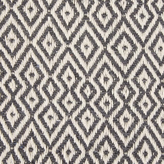 DII Rustic Farmhouse Double Diamond Woven Throw, 50x60, Mineral
