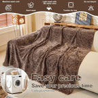 ROOMLIFE Couch Cover with Tassel Brown Chenille Sofa Cover Blanket for Sectional Sofa, Soft Sofa Slipcovers for L Shaped Love Seat 2-3 Cushion Couch Anti Slip Sofa Protector, 71"x118"