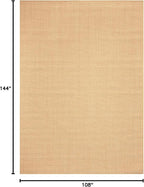 Martha Stewart x SAFAVIEH Area Rug Collection - 9' x 13', Natural Brown, Sisal & Jute, Farmhouse Style, Ideal for Living Room, Bedroom, Office, Dining Space (MSR9501A)