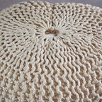Christopher Knight Home Ansel Knitted Cotton Pouf, Beige