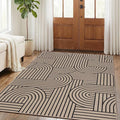 GarveeHome Modern Rainbow Easy Jute 3x5 Rug, Indoor/Outdoor Patio & Entryway Mat, Washable Non-Slip Carpet for Mudroom, Farmhouse Decor, Front Door