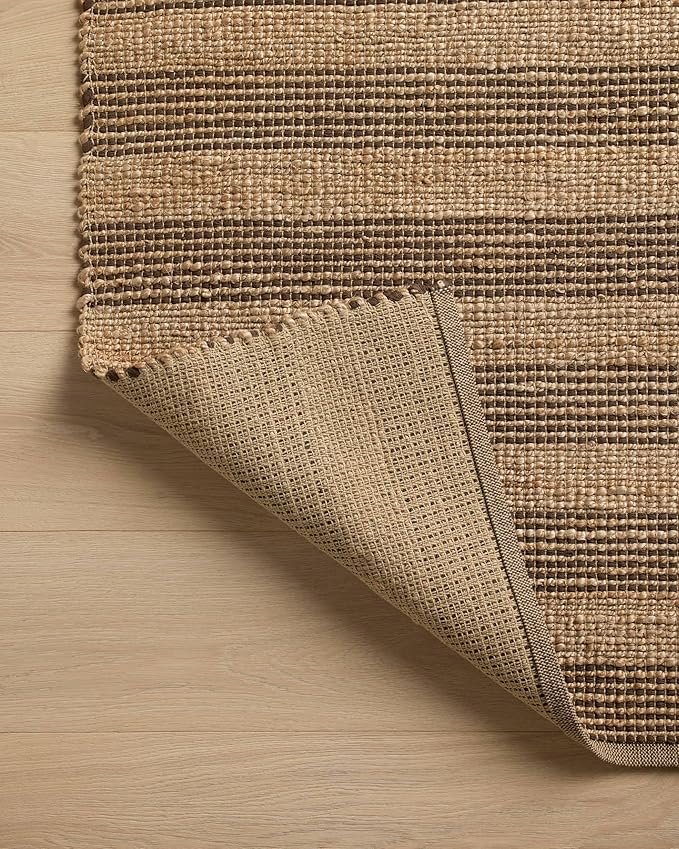 Loloi Chris Loves Julia Judy Collection JUD-06 Natural/Chocolate 8'-6" x 11'-6" Area Rug