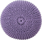 Christopher Knight Home Belle Knitted Cotton Pouf, Lavender