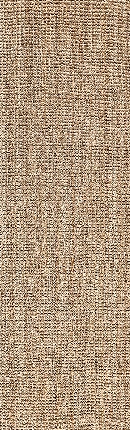 JONATHAN Y Pata Hand Woven Chunky Jute Natural Runner Rug, 2x12, Bohemian, Rustic, Cottage, Easy-Cleaning for Living Room, Bedroom, Kitchen, Non-Shedding (NRF102A-212)