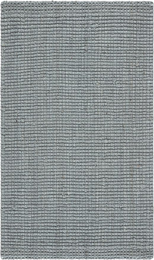 SAFAVIEH Natural Fiber Collection Accent Rug - 3' x 5', Grey, Handmade Farmhouse Jute, Ideal for High Traffic Areas in Entryway, Living Room, Bedroom (NF730F)