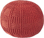 nuLOOM Berlin Casual Knitted Filled Ottoman Pouf