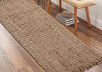 Hausattire Hand Woven Jute Runner Rug 22"x72" - Natural, Reversible Farmhouse Boho Rustic Area Runner Rugs for Hallway, Kitchen, Living Room, Bedroom | 6 Feet Long Decorative Floor Rugs
