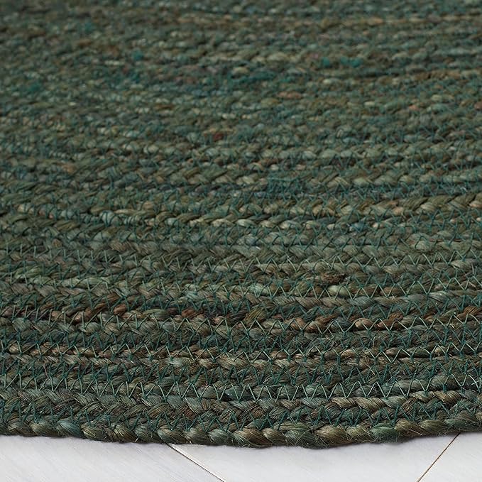 SAFAVIEH Natural Fiber Collection 3' Round Dark Green NFB901Y Handmade Premium Jute Entryway Foyer Living Room Bedroom Kitchen Area Rug