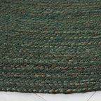 SAFAVIEH Natural Fiber Collection 4' Round Dark Green NFB901Y Handmade Premium Jute Entryway Foyer Living Room Bedroom Kitchen Area Rug