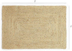 · REDEARTH · Rectangular Area Rug - 2'x3' Braided Natural Jute with Non-Skid Backing - Handwoven Boho Rug for Bedroom, Kitchen, Living Room - Aesthetic Home Decor - Durable Handmade Rug, Set of 2
