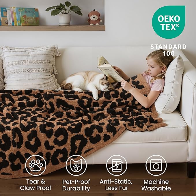 Joiedomi Throw Blanket for Couch Bed Sofa, Knitted Blankets Gifts for Women Mom Girls, Cozy Cute Soft Throw Home Room Decor Aesthetic for Women Mothers Birthday Gifts 50x60 Inches