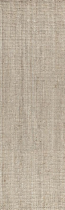 JONATHAN Y Pata Hand Woven Chunky Jute Light Ivory Runner Rug, 2x16, Bohemian, Rustic, Cottage, Easy-Cleaning for Living Room, Bedroom, Kitchen, Non-Shedding (NRF102B-216)