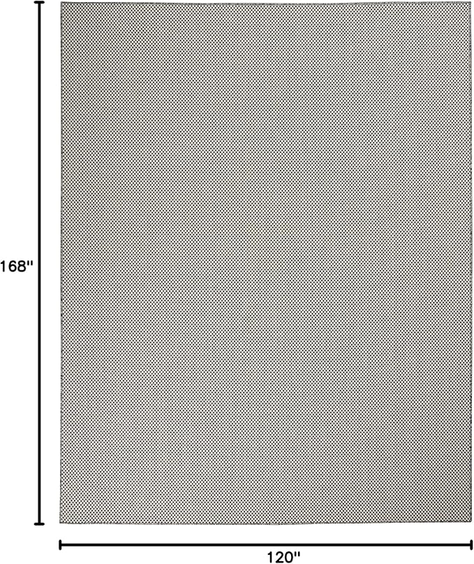 Nourison Home Courtyard Ivory Charcoal 10' x 14' Area Rug - Easy Clean, Non Shedding, Bed Room, Living Room, Dining Room, Kitchen (10' x 14')
