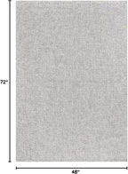 CAMILSON Easy Jute Rug 4x6, Indoor Outdoor Gray Color Farmhouse Area Rugs for Living Room Patio and Kitchen Rug, Solid Boho Woven Design, Easy-Cleaning, Washable Outside Carpet Alfombras (4 x 6)