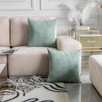 Home Brilliant Sage Spring Pillow Covers 16x16 Sofa Couch Green Pillow Covers Square Throw Pillows for Bedroom Couch Sofa Decor, 40x40 cm, Iceburg Green