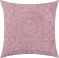 Better Trends Rio Collection is Super Soft and Light Weight in Floral Design 100% Cotton Tufted Unique Luxurious Machine Washable Tumble Dry, Euro Sham, Pink