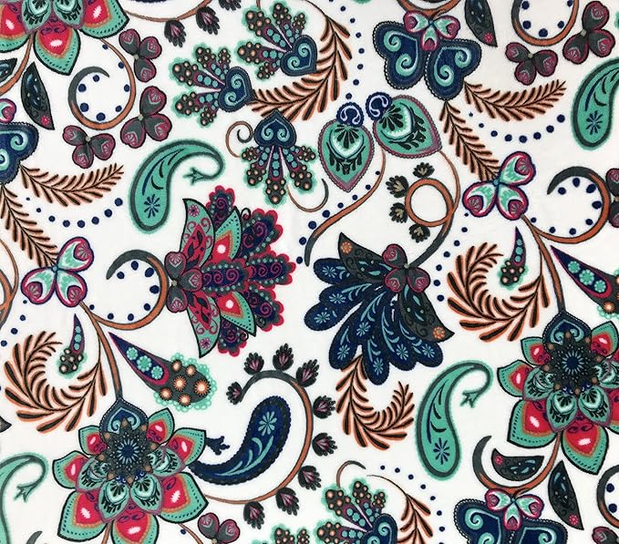 Serafina Home Throw Blanket: Velvelty Soft, Durable Fleece Accent for Bed or Couch (Multicolored Boho, 50 x 70 inches)