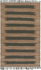 SAFAVIEH Area Rug 5x8 - Natural Fiber Collection - Natural & Green, Handmade Jute, Ideal for Living Room, Bedroom, Dining Space (NF124Y)