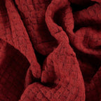CREVENT Farmhouse Knit Throw Blanket for Couch Sofa Chair Bed Home Decoration, Soft Warm Cozy Light Weight for Spring Summer Fall (50''X60'' Christmas Red)