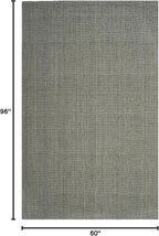 SAFAVIEH Natural Fiber Collection Area Rug - 5' x 8', Green & Grey, Handmade Farmhouse Jute, Ideal for High Traffic Areas in Living Room, Bedroom (NF730B)