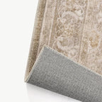 Brown 2x3 Area Rug Entryway Washable Vintage Carpet Door Mat Small Indoor Non Slip Soft Low Pile Thin Stain Resistant Distressed Accent Throw Rug for Kitchen Bathroom Entrance Bedroom