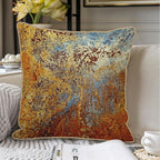 KSLIDS Brown Rust Soft Velvet Throw Pillow Covers Set of 2 Gold Orange Teal Rustic Decorative Pillow Covers 20x20 Inch Rusty Copper Metallic Bronze Pillow Case for Sofa Couch Living Room Home Decor