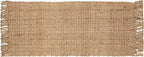 Hausattire Hand Woven Jute Runner Area Rug 2.5'x8' - Natural,Reversible Farmhouse Boho Rustic Area Runner Rugs for Hallway, Kitchen,Living Room,Bedroom|Decorative Floor Rugs-30x96 Inches