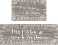 Kitchen Rug Mats for Floor Cushioned Anti Fatigue Gray Kitchen Rugs Sets of 2 Rustic Farmhouse Non Slip Waterproof Comfort Memory Foam Standing Floor Mat for Office Laundry Sink Desk