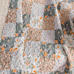 Exclusivo Mezcla 50"x 60" Quilted Throw Blanket- Microfiber Quilt Throw with Boho Patchwork Pattern, Reversible Camel Versatile Lap Quilt for All Seasons, Lightweight Throws for Bed/Couch/Sofa