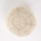 Christopher Knight Home Malibu Fabric Pouf, Ivory