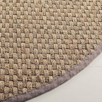 SAFAVIEH Area Rug 11x15 - Natural Fiber Collection - Large - Natural & Grey, Seagrass, Basketweave Pattern with Border (NF114P)