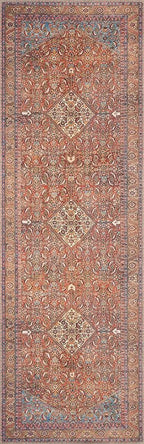 Loloi Loren Collection LQ-06 Red/Multi 2'-6" x 7'-6" Runner Rug