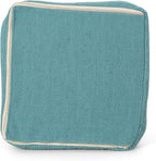 Great Deal Furniture Noble House Cadence Boho Yarn Pouf in Teal