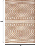 Nourison Home Positano Jute 7' x 10' Area Rug - Easy Clean, Non Shedding, Bed Room, Living Room, Dining Room, Kitchen (7' x 10')
