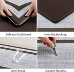 Mattitude Kitchen Mats Set of 2 Cushioned Rugs Anti-Fatigue Mats for Kitchen Floor,Waterproof Non-Slip Mats and Rugs Set for Office,Floor,Laundry 17.3"×29"+17.3"×59",Chocolate