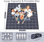 Extra Large Picnic Blankets Waterproof Foldable (80 "x 80") Beach Blanket Waterproof Sandproof,3-Layer Thicking Mat Outdoor Packable Camping Blanket