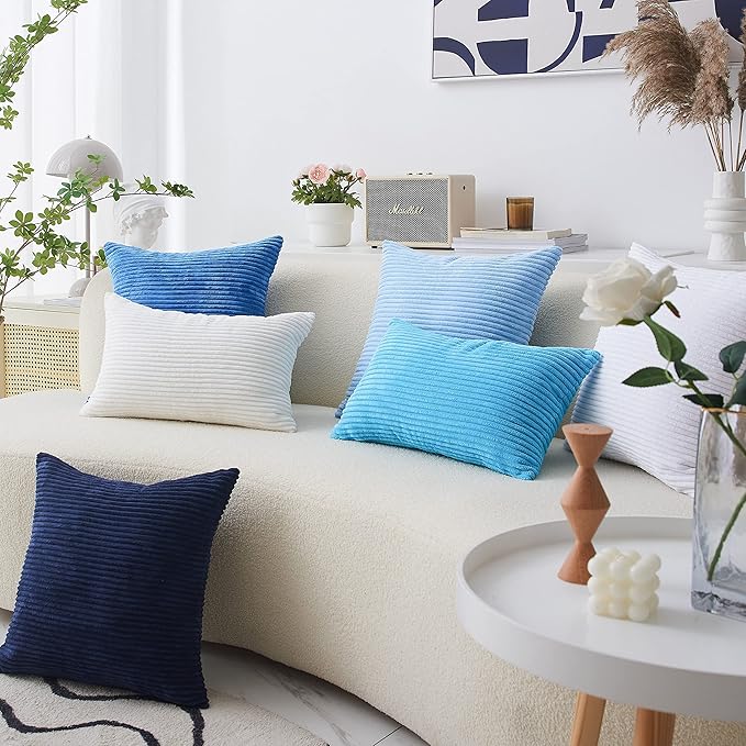 Home Brilliant Euro Pillows 26x26 Set of 2 Super Soft Teal Decorative Pillows Large Euro Sham Velvet Pillow Cover for Bench, 26x26 inch, Teal