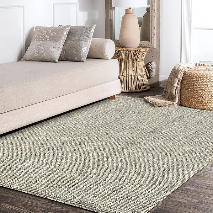 JONATHAN Y Pata Hand Woven Chunky Jute Gray Indoor Area Rug, 5x8, Bohemian, Rustic, Cottage, Easy-Cleaning for Living Room, Bedroom, Kitchen, Non-Shedding (NRF102C-5)