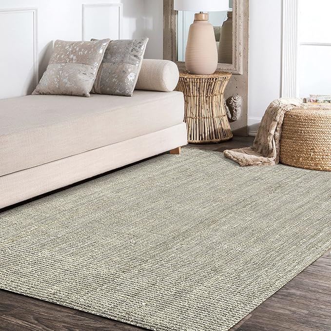 JONATHAN Y Pata Hand Woven Chunky Jute Gray Indoor Area Rug, 12x18, Bohemian, Rustic, Cottage, Easy-Cleaning for Living Room, Bedroom, Kitchen, Non-Shedding (NRF102C-18)