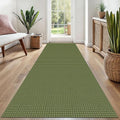EARTHALL Woven Runner Rug 3x8 Ft Washable Runners for Hallways Wide Non Slip Rubber Backed Kitchen Runner Braided Indoor Floor Carpet for Entryway, Hallway, Kitchen, Bedroom, Green