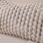 Boho Lumbar Pillow Cover 12x20 Inch Pack of 1 Farmhouse Rectangle Decorative Couch Throw Pillow Cover Forest Green Chenille Tufted Striped Pillowcase for Living Room Sofa Bed