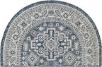 Rugs.com Outdoor Aztec Collection Rug – 2x4 Hearth Blue Flatweave-Pile Rug Perfect for Living Rooms, Large Dining Rooms, Open Floorplans