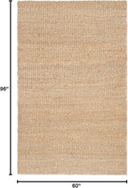 SAFAVIEH Natural Fiber Collection Area Rug - 5' x 8', Natural, Handmade Farmhouse Jute, Ideal for High Traffic Areas in Living Room, Bedroom (NF732A)