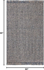 SAFAVIEH Natural Fiber Collection Area Rug - 5' x 8', Charcoal & Natural, Handmade Woven Fringe Jute, Ideal for High Traffic Areas in Living Room, Bedroom (NF826H)