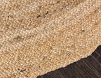 Unique Loom Braided Jute Collection Area Rug - Dhaka (10' Round, Natural)